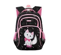 Sac à dos pour enfants pour filles - Sac d'école maternelle - Multifonctionnel - Grande capacité - 39,6 cm, Chat noir 40,6 cm, 16, Chat noir