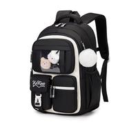 Sac à dos pour enfants pour filles, sacs d'école, sacs d'école primaire et secondaire pour filles, B552-noir, Medium