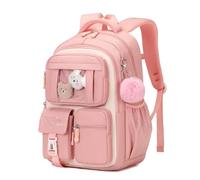 Sac à dos pour enfants pour filles, sacs d'école, sacs d'école primaire et secondaire pour filles, B552-rose, Medium