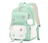 Sac à dos pour enfants, pour l'école, garçons et filles, joli imprimé animal, durable et léger, avec bretelles confortables, pour un usage quotidien Pince Pinces Billets Pour (Light Green, One Size)
