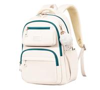 Sac à dos pour enfants, pour l'école, garçons et filles, joli imprimé animal, durable et léger, avec bretelles confortables, pour un usage quotidien Lunch En Pochettes Perforées (Beige, One Size)