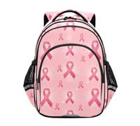 Sac à dos pour enfants, ruban de cancer du sein rose sac à dos pour école primaire, Rubans pour cancer du sein Rose, 15 Inch, Classique