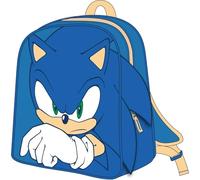 Sac à dos pour enfants Sonic - Bleu - 22 x 27 x 1 x 1 cm - Fermeture à glissière - Poignée réglable - Sac à dos résistant et durable - Produit original conçu en Espagne