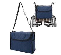 Sac à dos pour fauteuil roulant, sac de rangement suspendu pour fauteuil roulant, pochette pour fauteuil roulant à accrocher au dos, sac de rangement pour organisateur de fauteuil roulant(bleu marine)