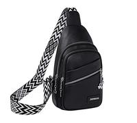 Sac à dos pour femme avec câble de données USB, sac de poitrine décontracté, grande capacité, sac à dos de randonnée pour tout-petits, Noir , taille unique