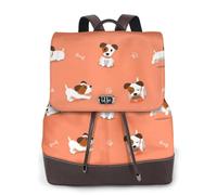 Sac à dos pour femme avec gros os imprimé chien avec gros os imperméable antivol léger PU mode cuir nylon sac à dos d'école sac à dos de voyage, Noir , Taille unique