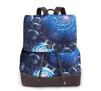 Sac à dos pour femme avec impression artistique spirituelle, imperméable, antivol, léger, en cuir PU, sac à bandoulière en nylon, sac à dos d'école, sac à dos de voyage, Noir , Taille unique
