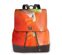 Sac à dos pour femme avec imprimé grenouilles et arbres aux yeux rouges, imperméable, antivol, léger, en cuir PU, sac à bandoulière en nylon, sac à dos d'école, sac à dos de voyage, Noir , Taille