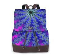 Sac à dos pour femme avec photo violet imprimé Tie Dye - Imperméable - Antivol - Léger - Cuir PU - Tendance - Sac à bandoulière - Sac à dos de voyage, Noir , Taille unique