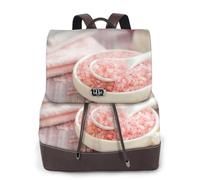 Sac à dos pour femme imprimé sur le thème du spa, imperméable, antivol, léger, en cuir PU, sac à bandoulière en nylon, sac à dos d'école, sac à dos de voyage, Noir , Taille unique