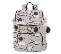 Sac à dos pour femme motif koala mignon de dessin animé gris sac à dos antivol mode dames sac à dos de voyage pour le yoga sports voyage Mochila con estilo