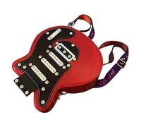 Sac à dos pour femme | Sac à dos de guitare | Sac à main avec fermeture éclair grande capacité multifonction pour femme, sac de jour pour téléphone, quotidien, école, sport, Rouge, Refer to