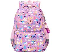 Sac à Dos pour Filles, Enfants Sac d'école Primaire Étudiants Cartables Scolaires Impression de Licorne Sacs Léger Voyage Élèves Cadeaux de Rentrée Ccolaire 5-12 Ans