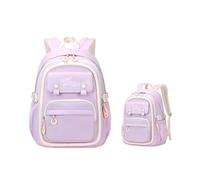 Sac à dos pour filles, léger, grande capacité, avec plusieurs compartiments, durable, pour l'école et le quotidien Cosmétiques Transparents Avec Sangle Portefeuilles Et (Light Purple, One Size)