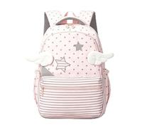 Sac à Dos Pour Filles,Sac à Dos Est Mignon Et Joli, DéCoré D'éToiles,De Rayures Et D'Ailes En 3D, pour adolescentes, étudiantes, shopping et école