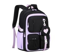 Sac à dos pour filles, sac à dos léger | sac pour livres filles, voyage en avion scolaire primaire et médias, aubergine, Fare riferimento alla descrizione