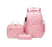 Sac À Dos Pour Filles, Utilisation Confortable, Noir/rose/gris, Ensemble De À Pour École Primaire, Ensemble De Sac À Dos À Imprimé Floral, Application Polyvalente, Idéal Pour Les Déplacements