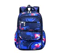 Sac à dos pour garçon avec imprimé étoilé pour réduire la charge du réfrigérateur, sac à dos ouvert pour enfants grande capacité sac à dos d'étudiant sac à dos foncé, bleu, taille unique