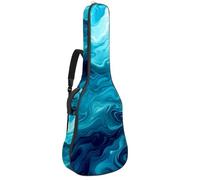 Sac à dos pour guitare acoustique avec bandoulière réglable Motif feuilles vertes tropicales, Multicolore 05, 42.9x16.9x4.7 in, Sac à dos décontracté