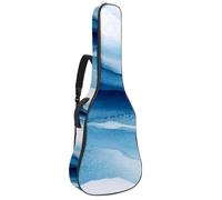 Sac à dos pour guitare acoustique - Rembourrage de 1 cm d'épaisseur - Tissu Oxford imperméable - Pour guitare classique basse électrique de 101,6 à 106,7 cm - Belles fleurs sauvages, herbes et herbes