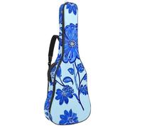 Sac à dos pour guitare acoustique - Rembourrage de 1 cm d'épaisseur - Tissu Oxford imperméable - Pour guitare classique - Basse électrique de 101,6 à 106,7 cm - Élégante libellule dorée - Avec ligne