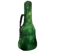 Sac à dos pour guitare acoustique - Rembourrage de 1 cm d'épaisseur - Tissu Oxford imperméable - Pour guitare classique basse électrique de 101,6 à 106,7 cm - Oiseau vert et papillons colorés sur