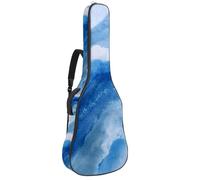 Sac à dos pour guitare acoustique - Rembourrage de 1 cm d'épaisseur - Tissu Oxford imperméable - Pour guitare classique basse électrique de 101,6 à 106,7 cm - Belles fleurs sauvages, herbes et herbes