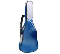 Sac à dos pour guitare acoustique - Rembourrage de 1 cm d'épaisseur - Tissu Oxford imperméable - Pour guitare classique basse électrique de 101,6 à 106,7 cm - Belles fleurs sauvages, herbes et herbes
