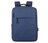 Sac à Dos pour Homme Grand Sac à Dos pour Ordinateur de Voyage décontracté avec USB Charging Port pour Loisirs/Affaire/Scolaire Bleu Taille Unique