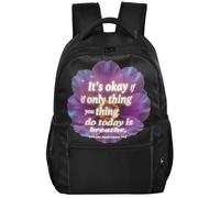 Sac à dos pour jeunes de style moderne avec doublure en peau de pêche léger | It's OK If The Thing You Do Today Is Breathe
