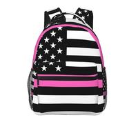 Sac à dos pour ordinateur portable 15 pouces, sac de voyage léger pour hommes et femmes, drapeau américain, sensibilisation au cancer du sein, cadeaux