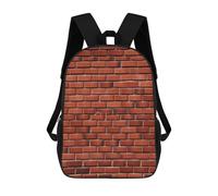 Sac à dos pour ordinateur portable avec poche, grand sac réglable de 43,2 cm, sac à dos imperméable avec mur de briques rouges pour le travail, respirant, sac à dos extensible pour homme et femme