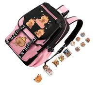 Sac à dos pour ordinateur portable, beaux sacs à dos Capybara pour l'école, le travail, sac à dos décontracté, sac d'école, sacs de voyage, cadeaux, excellent tissu en nylon, a, Good luck comes, Mass