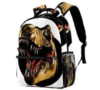 Sac à dos pour ordinateur portable d'affaires Sac à dos de sports de plein air Angry Dinosaur Head School Sac à bandoulière pour homme femme, sac à dos de voyage unique résistant à la déchirure pour o