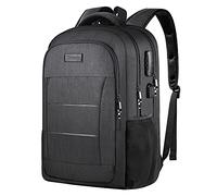 Sac à Dos pour Ordinateur Portable de Voyage Sac Anti-vol Résistant à L'eau Avec Port de Chargement USB et Serrure Sacs à Dos pour Ordinateur de 17,3 Pouces pour Femmes Loisirs de Randonnée ,X3-Noir