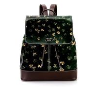 Sac à dos pour ordinateur portable en cuir PU avec motif chats blancs avec nœuds rouges sur fond violet clair, Multicolore 02, 27x12.3x32cm