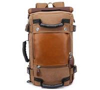 Sac à Dos pour Ordinateur Portable, Grande Capacité, Multifonction, Peut être Diagonalement Portable, Rétro Collège Voyage d'affaires Randonnée Camping Sac à Dos, 48 * 30 * 18 Cm (Brown)