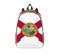 Sac à dos pour ordinateur portable imprimé drapeau de l'État de Floride Sac à dos de voyage Sac à dos de travail Sac à dos d'école Sac à dos pour homme et femme Toile légère Casual Sac à dos Business