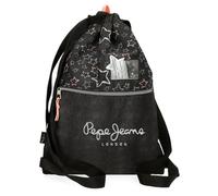 Sac à Dos pour Ordinateur Portable Pepe Jeans Cintia, différentes Tailles, Noir et Rose, Polyester et PU