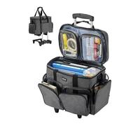 Sac à Dos pour Ordinateur Portable-VEVOR-15,6 pouces-Mallette à Roulettes PC-Poignée Télescopique-pour Femmes Hommes Gris Gris