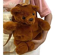 Sac à dos pour ours - Sac à bandoulière en peluche en forme de dessin animé, sac pour animaux flou avec bandoulière réglable | paquet panda pour , filles, garçons, crèche, voyage, st