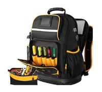 Sac À Dos Pour Outils,Organisateur De Rangement À Rigide,Sac À Dos Pour Électricien Sur Chantier - pour Chantier de Construction Réparation Travail à Domicile Projet Maison Camping Extérieur