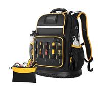Sac À Dos Pour Outils, Organisateur de Stockage avec Rigide, Sac À Dos De Chantier, Pour Réparation Entretien Projet Domestique Camping En Extérieur Atelier