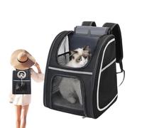 Sac à dos pour porte-bébé pour chat - Sac de transport doux de grande capacité - Strip Strip Dog Travel Bouch Rangement Day Pack pour friandises de chaton de chiots