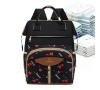 Sac à dos pour sac à couches en polyester imperméable de grande capacité avec coussin changeant, organiseur de voyage multi-poches, Noir , riferimento alla descrizione, Se référer à la description