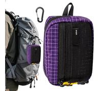 Sac à dos pour sangle | compartiment étanche avec fermeture éclair et cloisons - Porte-cartes avec fermeture à glissière, sac à outils, pour monnaie en espèces, clé outil voyage camping escalade