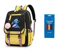 Sac à Dos pour stitch avec 12 Goserda stylos de couleur 46x29x16 cm #01 G