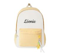 Sac à dos pour tout-petits à faire soi-même avec nom, sac à dos personnalisé pour enfants pour garçons et filles, petit sac mignon personnalisé, cartable pour enfants pour (Light Yellow, One Size)