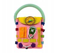 Sac À Dos Pour Tout-Petits Busy Board, Jouet D'apprentissage Précoce, Rose