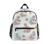 Sac à dos pour tout-petits filles garçons, sac à dos mignon cheval floral petit enfant, Joli cheval floral, Small, Sacs à dos cool imprimé football | Avec étiquette nominative, pour 3 à 8 ans